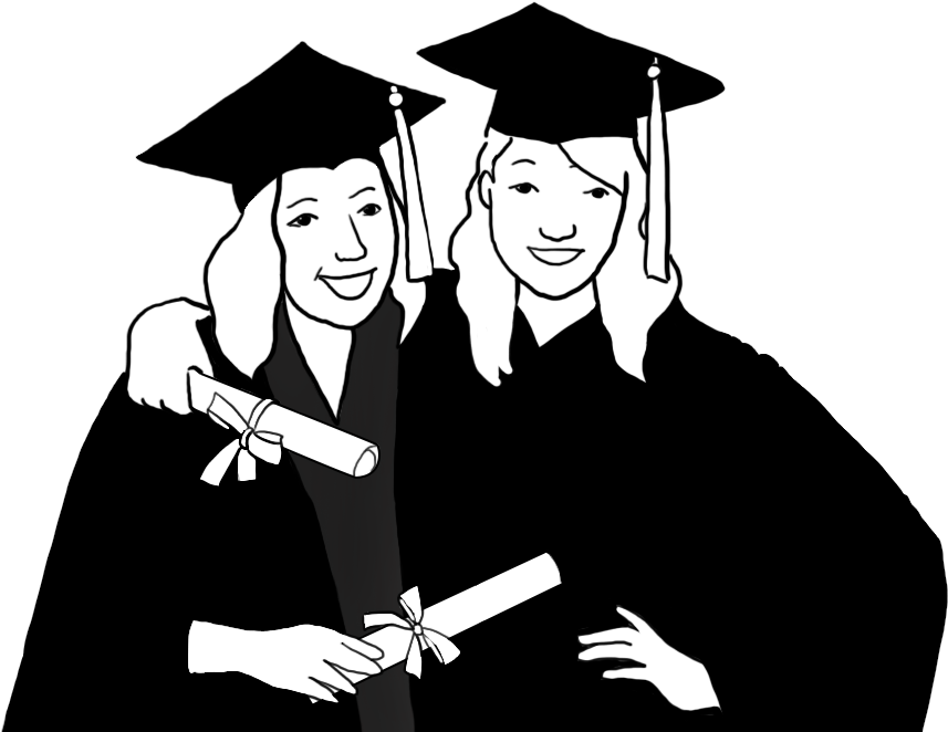 Graduation Clipart - Girl Graduating Clipart Transparent Background - Png Download (932x673), Png Download