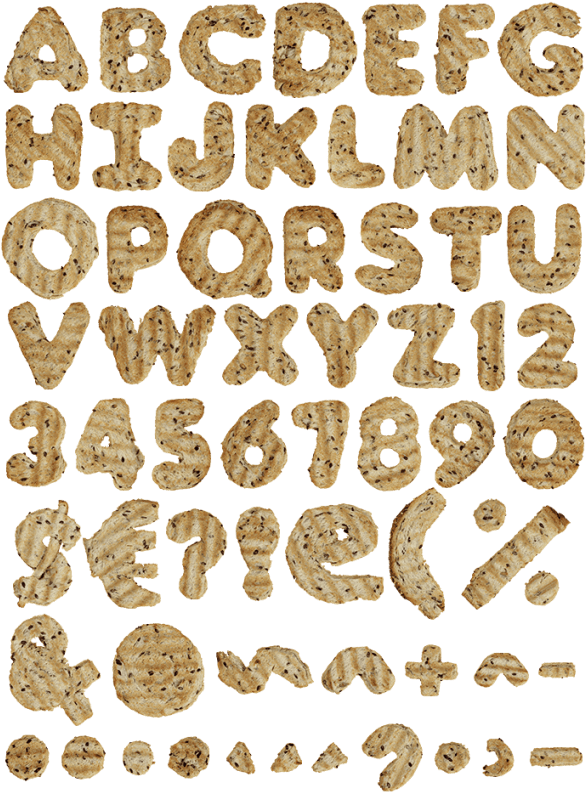 Toasted Bread Font Clipart (595x809), Png Download