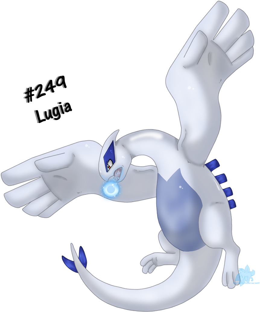 #249 Lugia - Cartoon Clipart (920x1056), Png Download