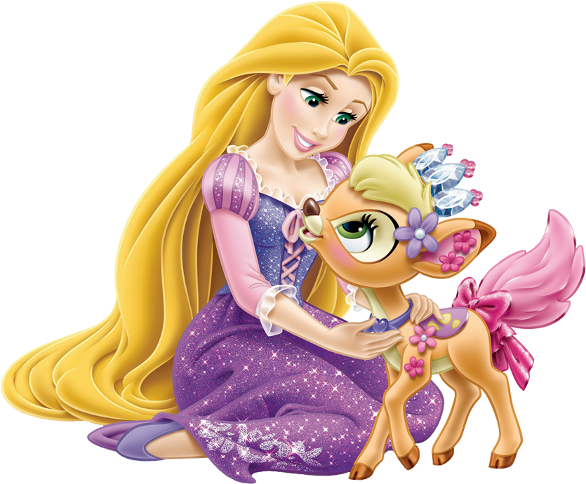 Movie Tangled Rapunzel Long Blonde Cosplay Party Wavy - Palace Pets Rapunzel Gleam Clipart (835x690), Png Download