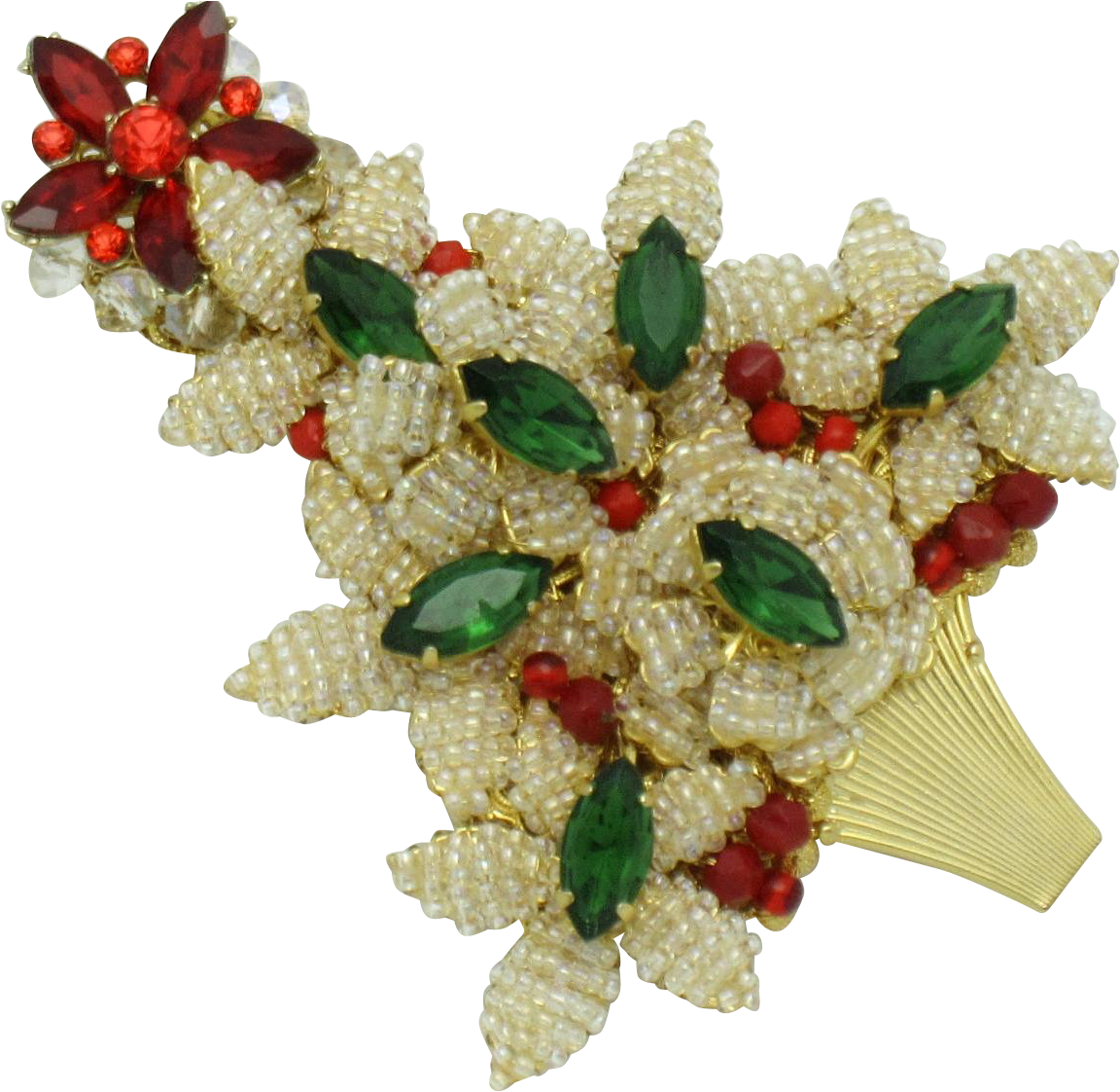 Authentic Stanley Hagler Christmas Tree Brooch Pin - Rose Clipart (1151x1151), Png Download