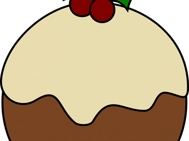 Cartoon Christmas Holly - Clipart Christmas Pudding - Png Download (640x480), Png Download