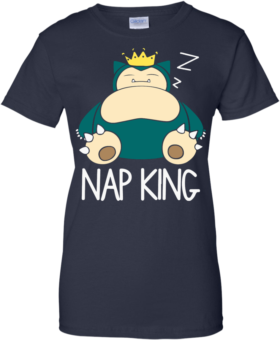 Image 918px Nap King Pokemon Snorlax Sleep T Shirts, - Snorlax King Nap Shirt Clipart (943x1146), Png Download