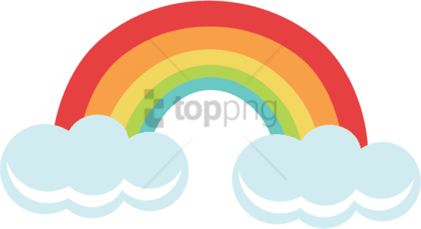 Free Png Download Rainbow Cloud Png Png Images Background - Circle Clipart (850x462), Png Download