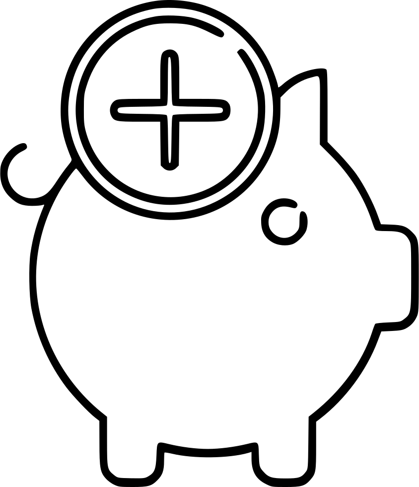 Add Piggy Bank Comments - Scalable Vector Graphics Clipart (844x980), Png Download