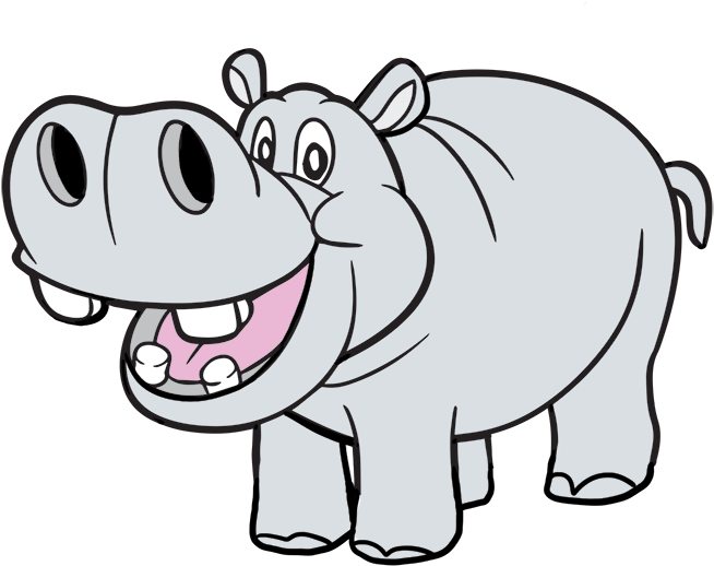 Download Hippo Png Transparent Images Transparent Backgrounds - Hippo Clipart (700x555), Png Download