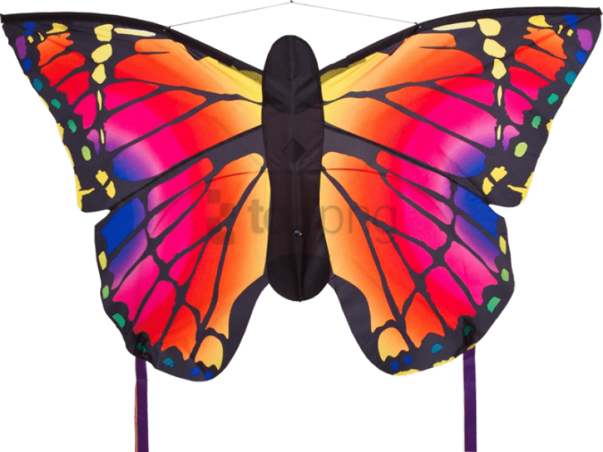 Free Png Butterfly Kite - Butterfly Kites Clipart (850x637), Png Download
