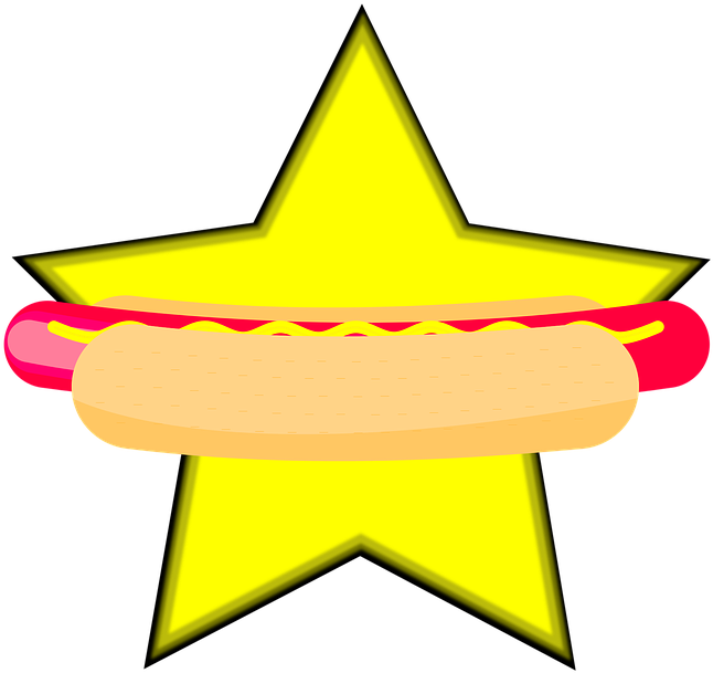 Hotdog Clipart Hotdog Clipart 4936654 Shop Of Clipart - Buscar Imágenes De Estrellas - Png Download (646x609), Png Download
