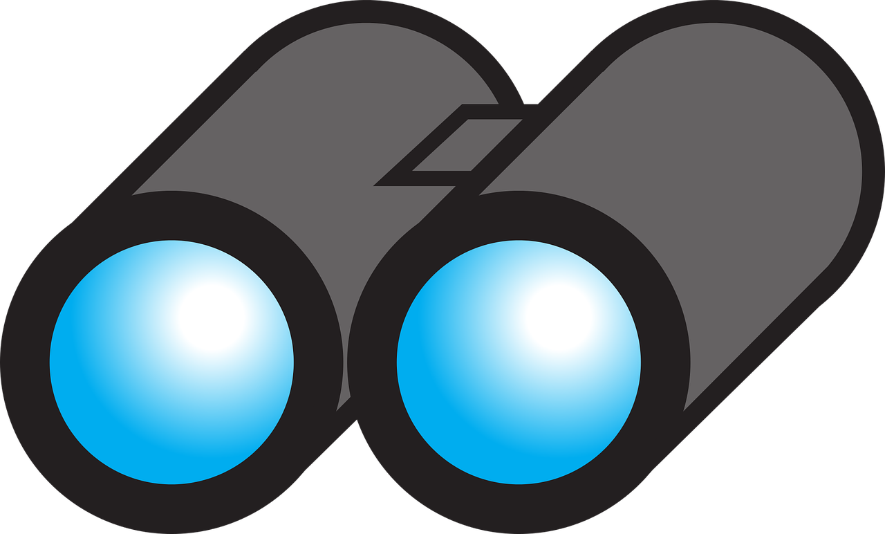 Binoculars Look Lenses Looking Png Image - Kreslený Dalekohled Png Clipart (1280x772), Png Download