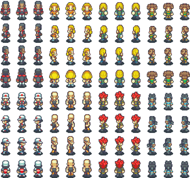 Transparent Sprite Rpg - Free Rpg Sprite Sheet Clipart (624x576), Png Download