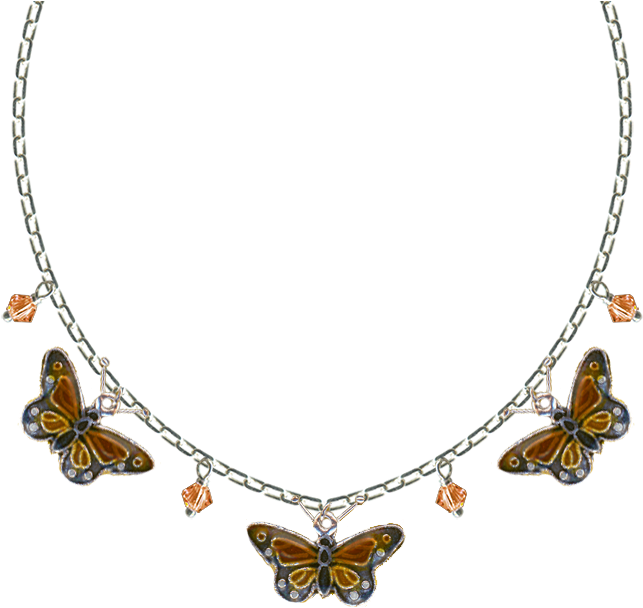 Monarch 3 Piece Necklace - Necklace Clipart (750x749), Png Download