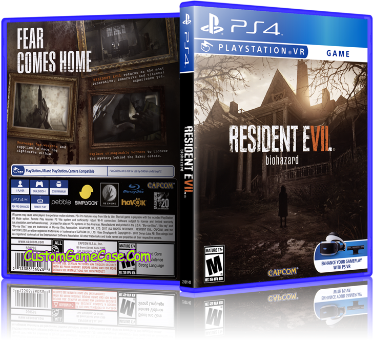 Resident Evil Biohazard - Resident Evil 7 Ps4 Case Clipart (800x685), Png Download
