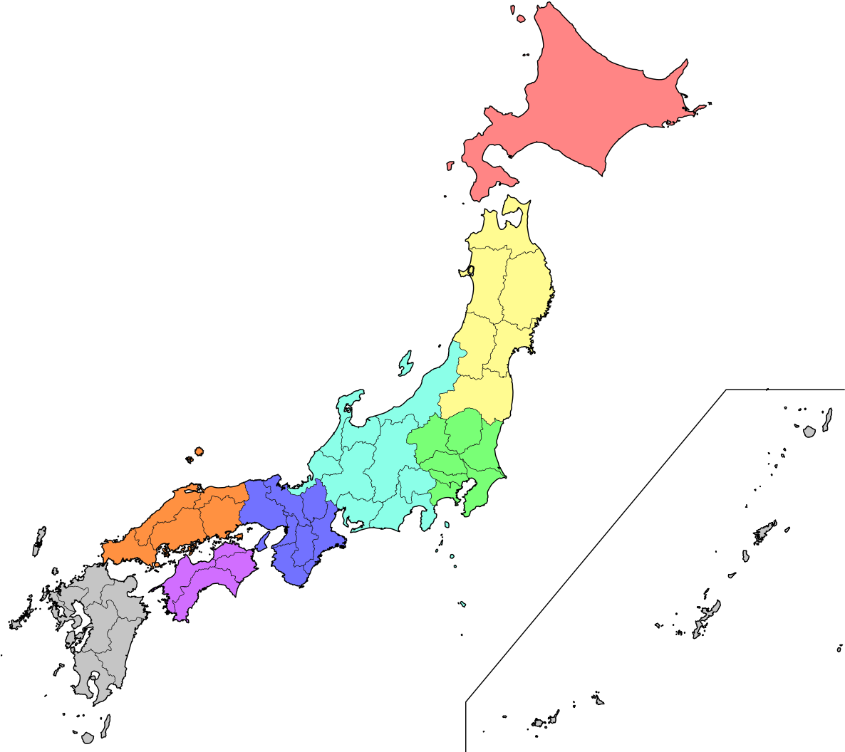 Map Of Japan Labeled : Japan Physical Map / Colorful japan political map clearly labeled stock ...