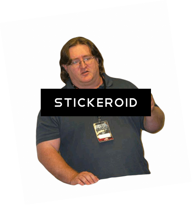 Gabe Newell Pointing - Gabe Newell Clipart (627x670), Png Download