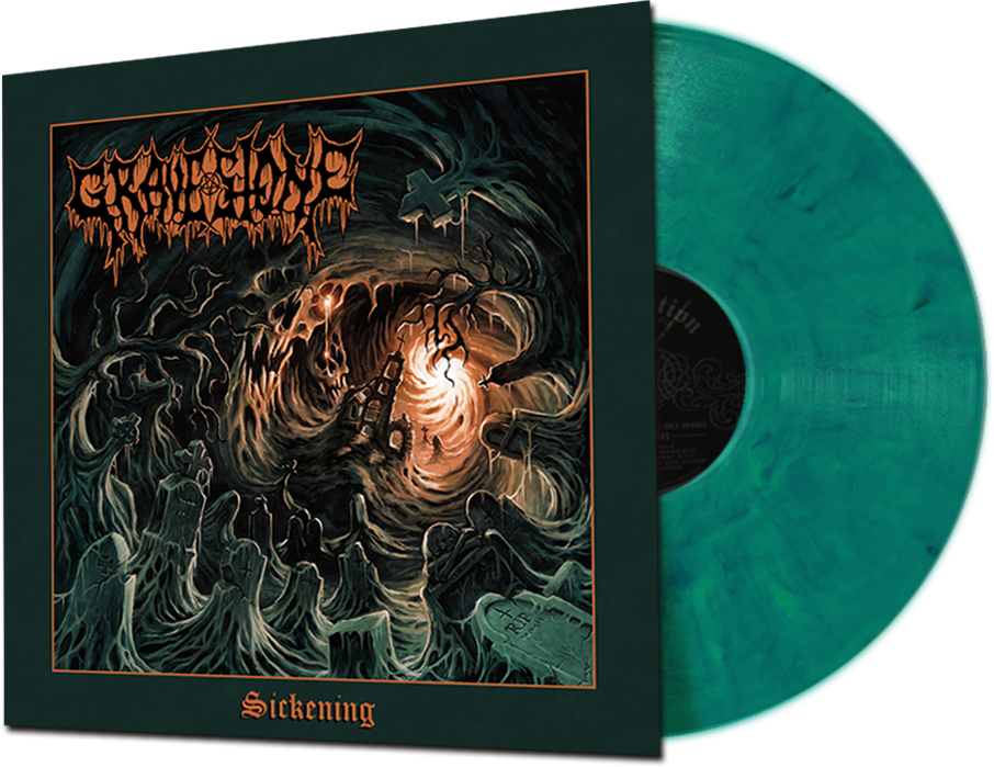 Gravestone Sickening Green/black Marble Vinyl - Gravestone Sickening Clipart (906x699), Png Download