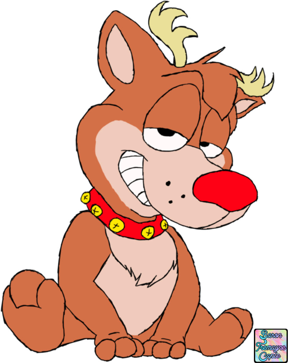 Rudolph - Cartoon Clipart (930x1180), Png Download