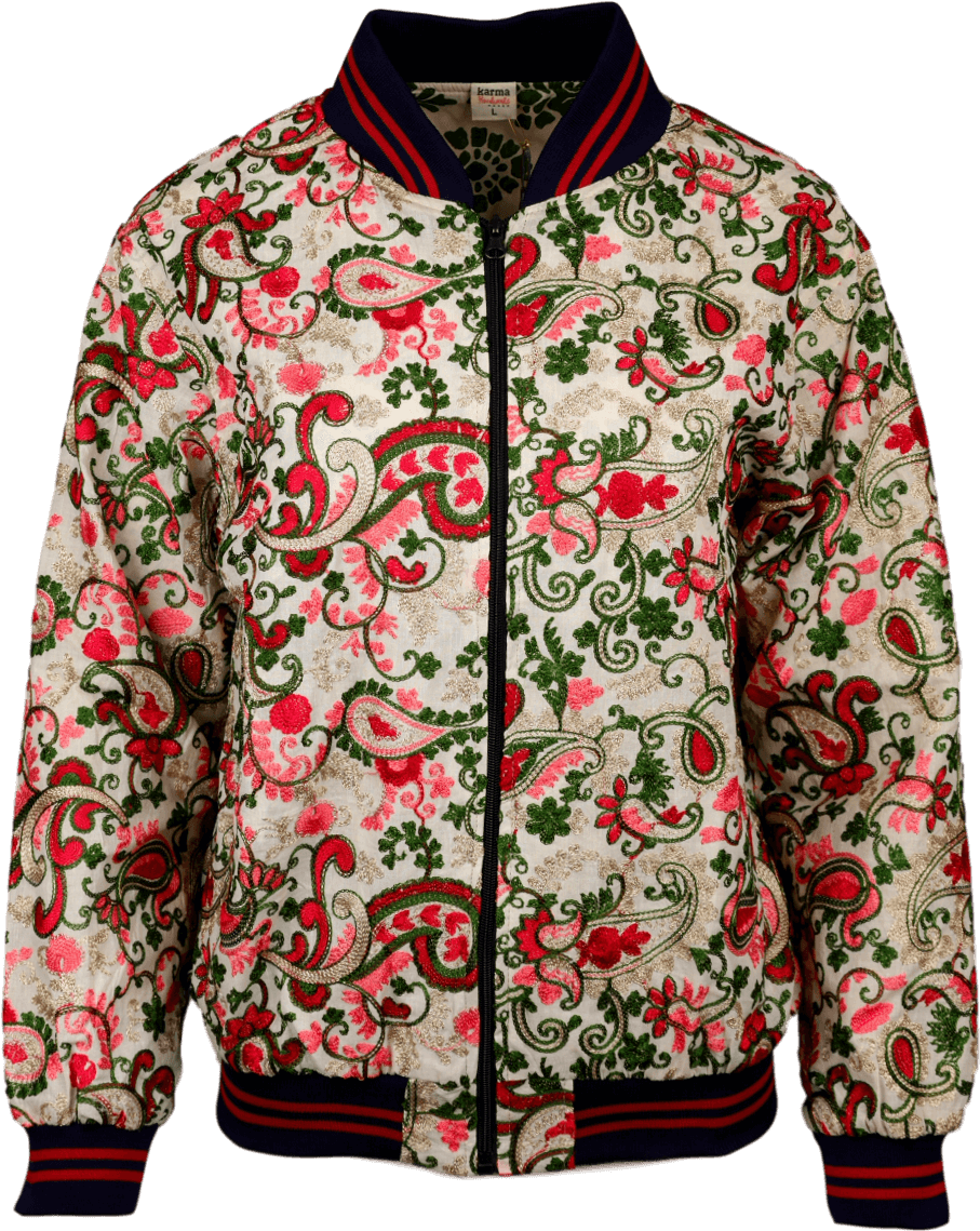 Sparkle Embroidered Bomber Jacket White - Poppy Clipart (907x1139), Png Download