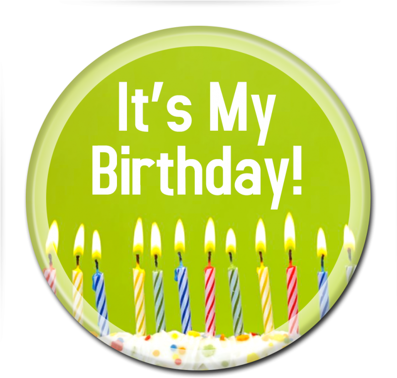 Its My Birthday Candles Png - Its My Birthday Pin Clipart (800x800), Png Download