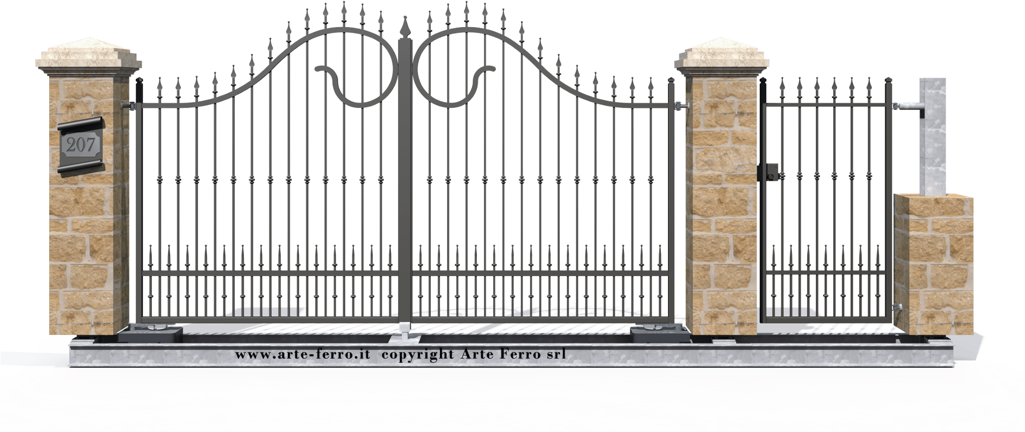 Graphic Royalty Free Library Metal Cutting House Wrought - Gate Clipart (2000x1328), Png Download