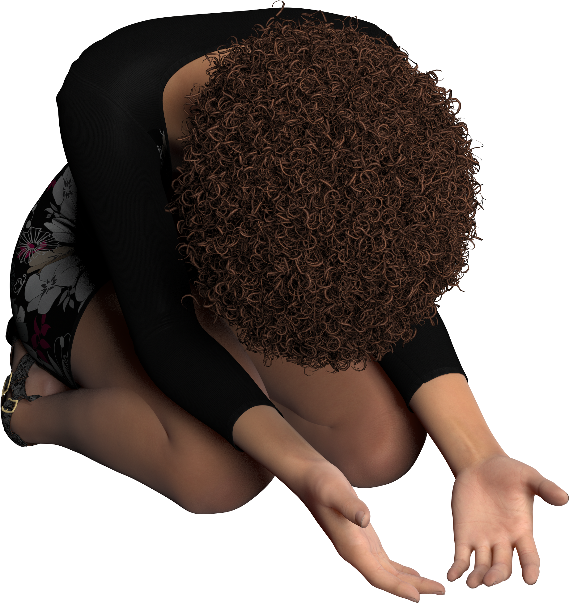 Woman Prayer Praying Christian 1708105 - Black Woman Praying On Knees Clipart (2000x2162), Png Download
