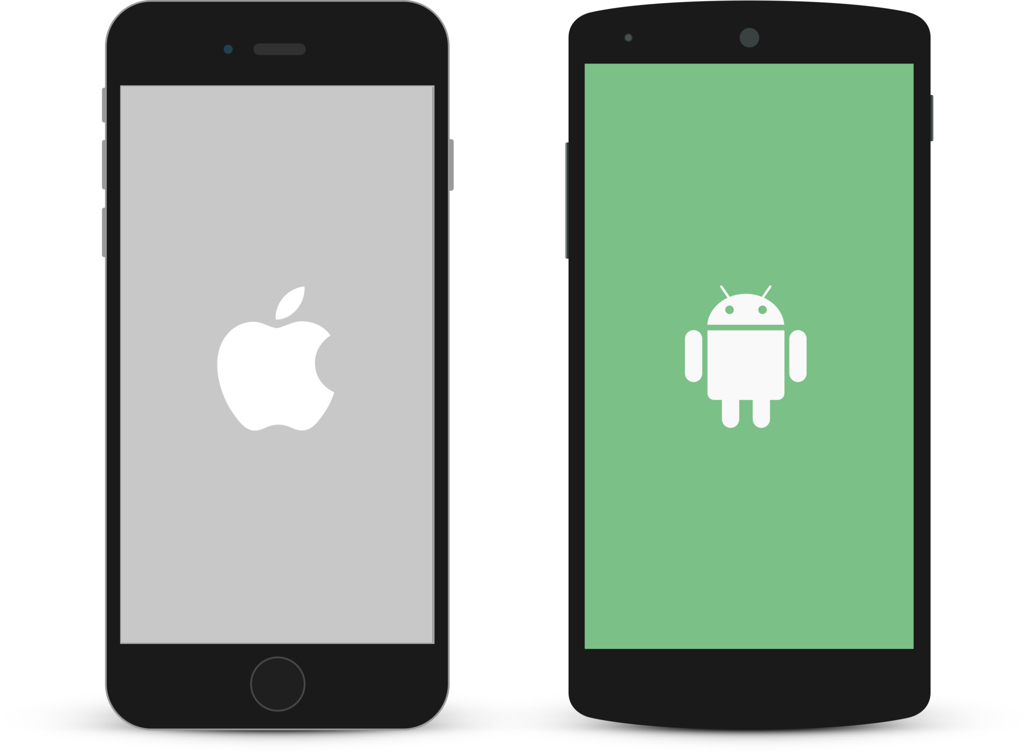 Ios-andro#phone - Android And Ios App Clipart (2048x1499), Png Download
