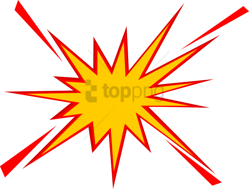 Explosion Transparent Image With - Comic Book Graphics Png Clipart (850x646), Png Download