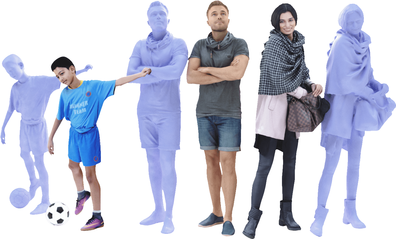 Posed 3d People - 3d People Vk Clipart (1440x960), Png Download