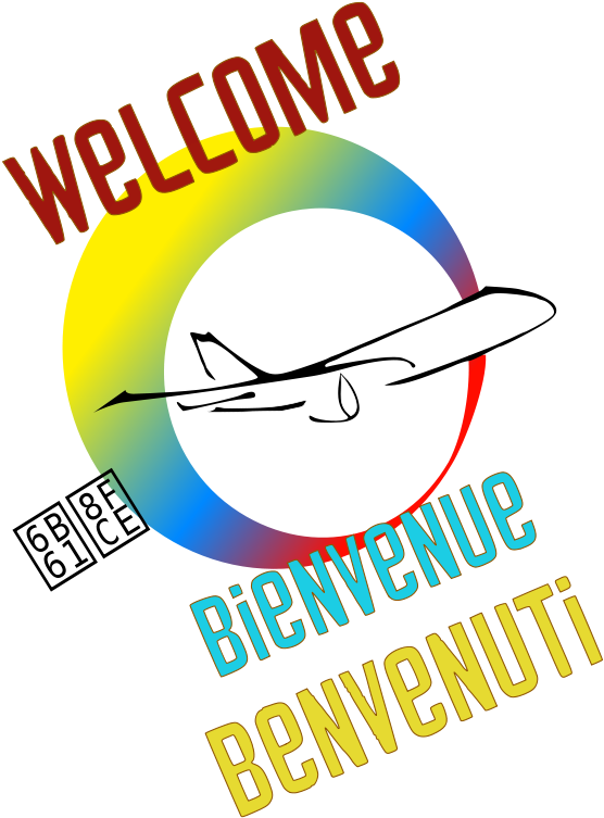 Avion Clip Art Bienvenido A Colombia Clip Art - Circle - Png Download (566x800), Png Download