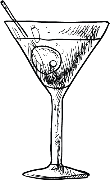 Martini Glass Clipart (595x842), Png Download