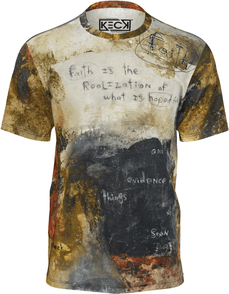 1 Scripture Art T-shirt For Men Hebrews 11 1, Open - Blouse Clipart (1024x1024), Png Download