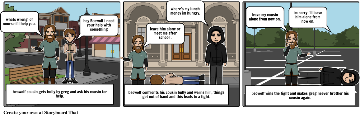 Beowolf Defend Blood - Cartoon Clipart (1164x385), Png Download