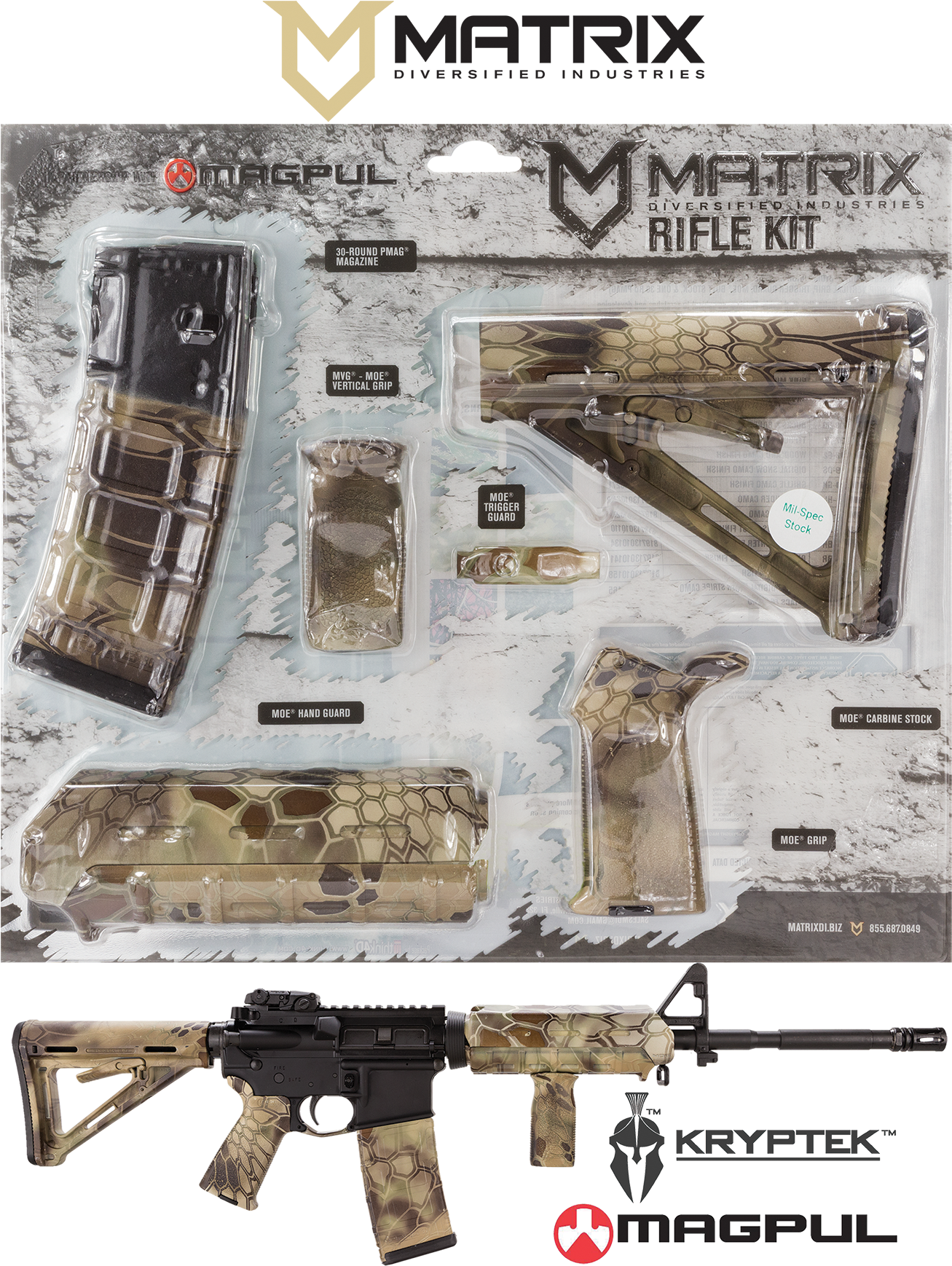 Magpul Ar 15 Furniture Kit Clipart (1368x1800), Png Download