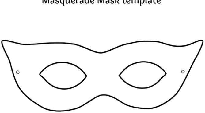 Mask Template - Cut Out Mardi Gras Masks Clipart (728x447), Png Download
