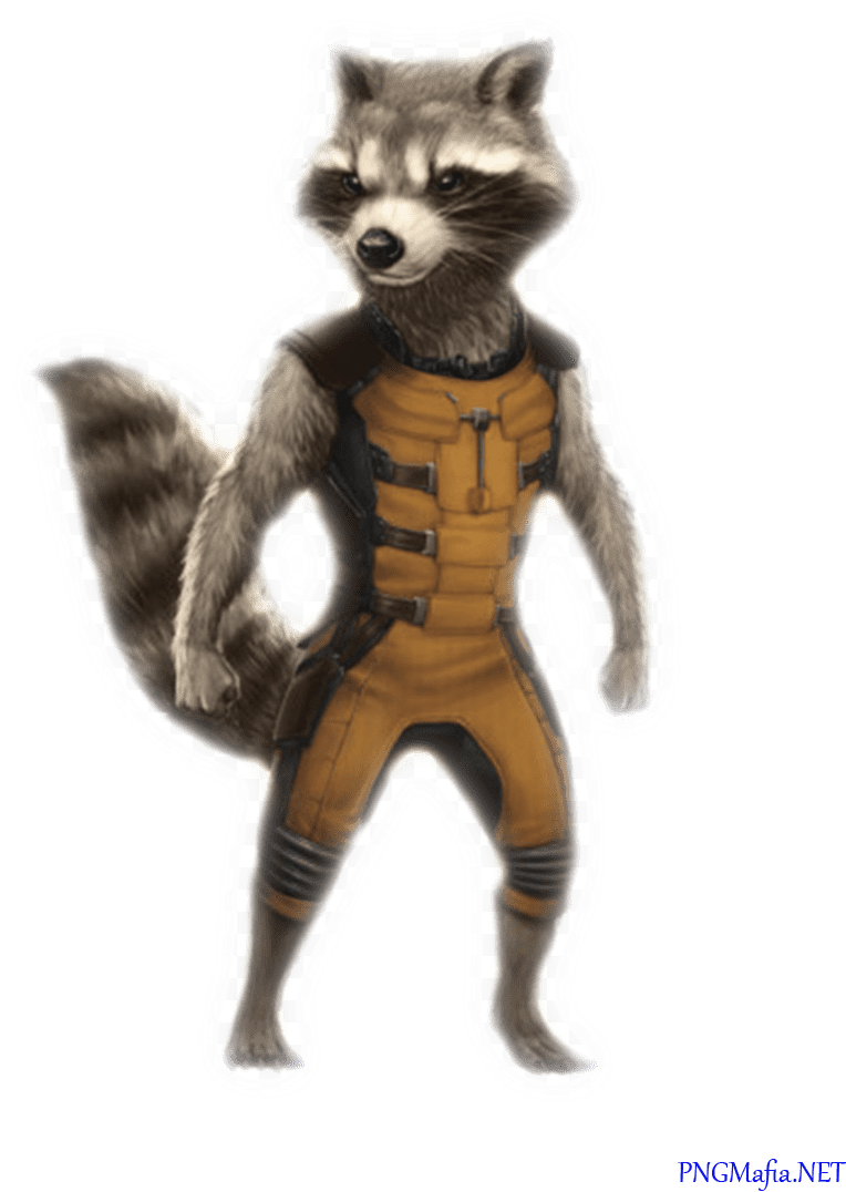 [view / Save Png Image] - Marvel Guardians Of The Galaxy Rocket Raccoon Clipart (900x1140), Png Download
