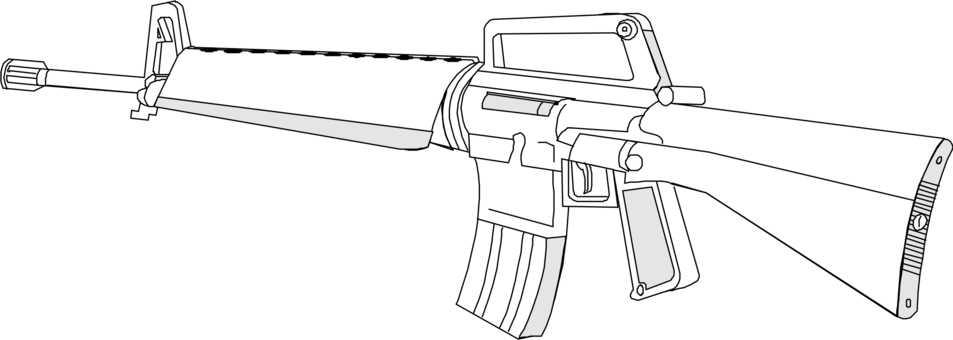 Download Similars - Gun Black And White Clipart (953x340), Png Download