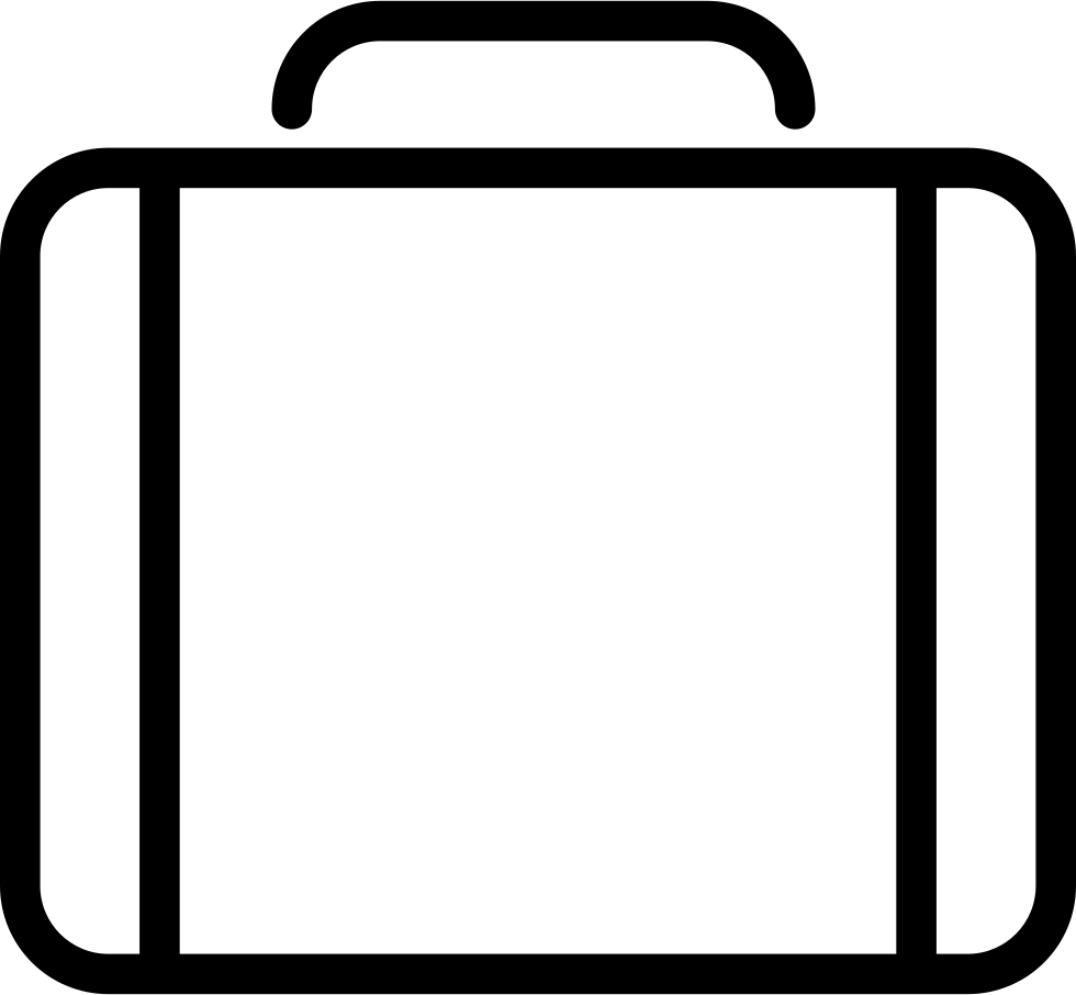 Png File Svg - Briefcase White Outline Png Clipart (980x906), Png Download