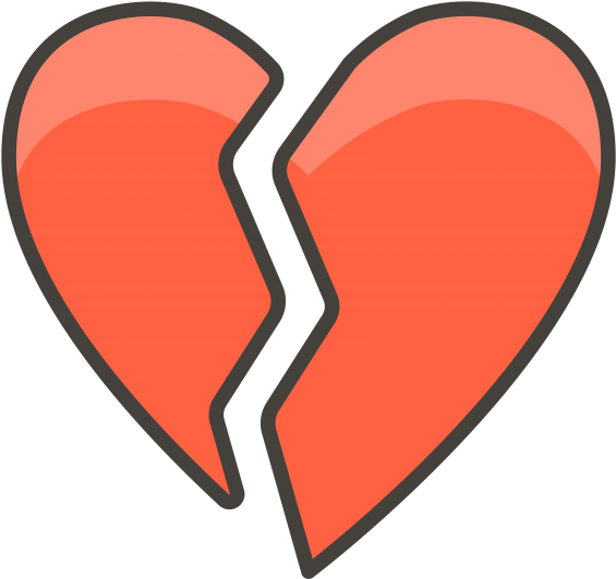 Broken Heart Emoji - Heart Clipart (866x650), Png Download