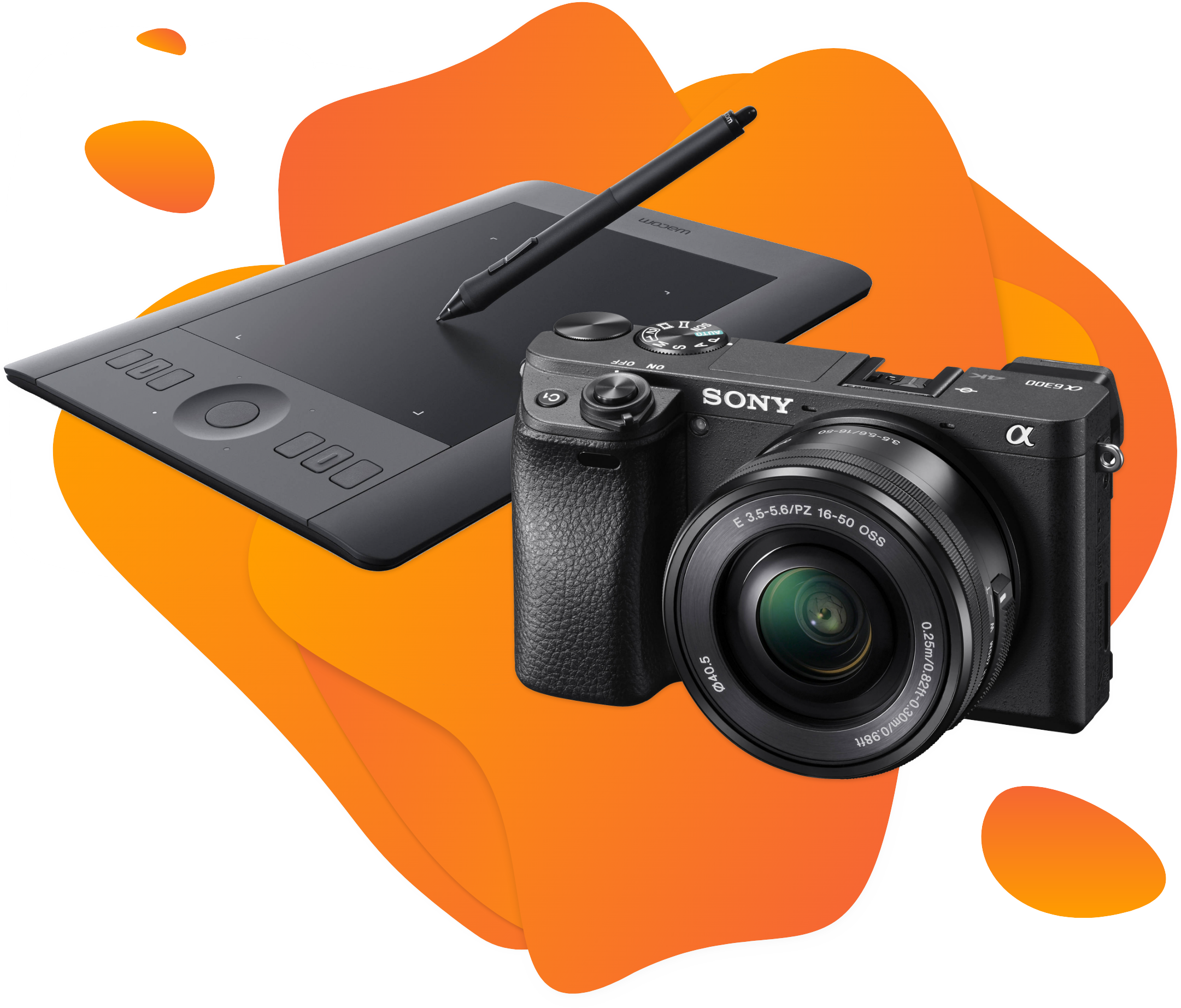 Sony A6300 Clipart (2161x1844), Png Download