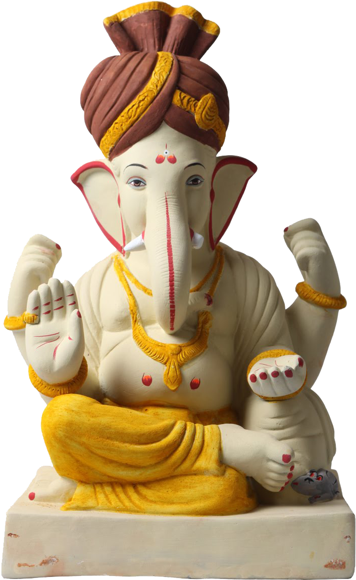 Eco Friendly Ganpati Idols Clipart (800x1156), Png Download