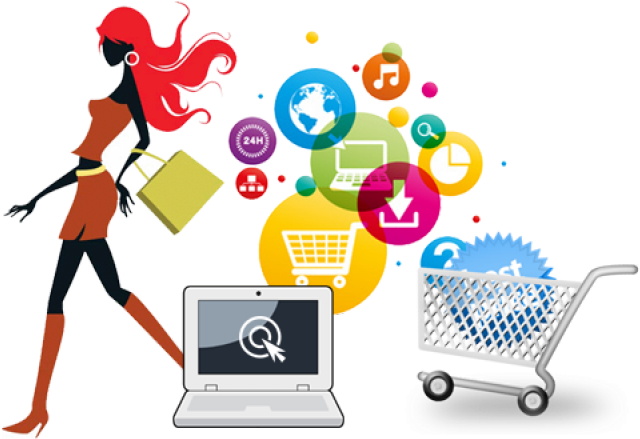 Girls Shopping Clipart (640x480), Png Download