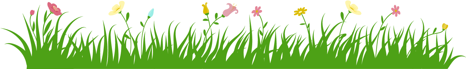 Home Flower Png - Flower And Grass Png Clipart (1662x358), Png Download