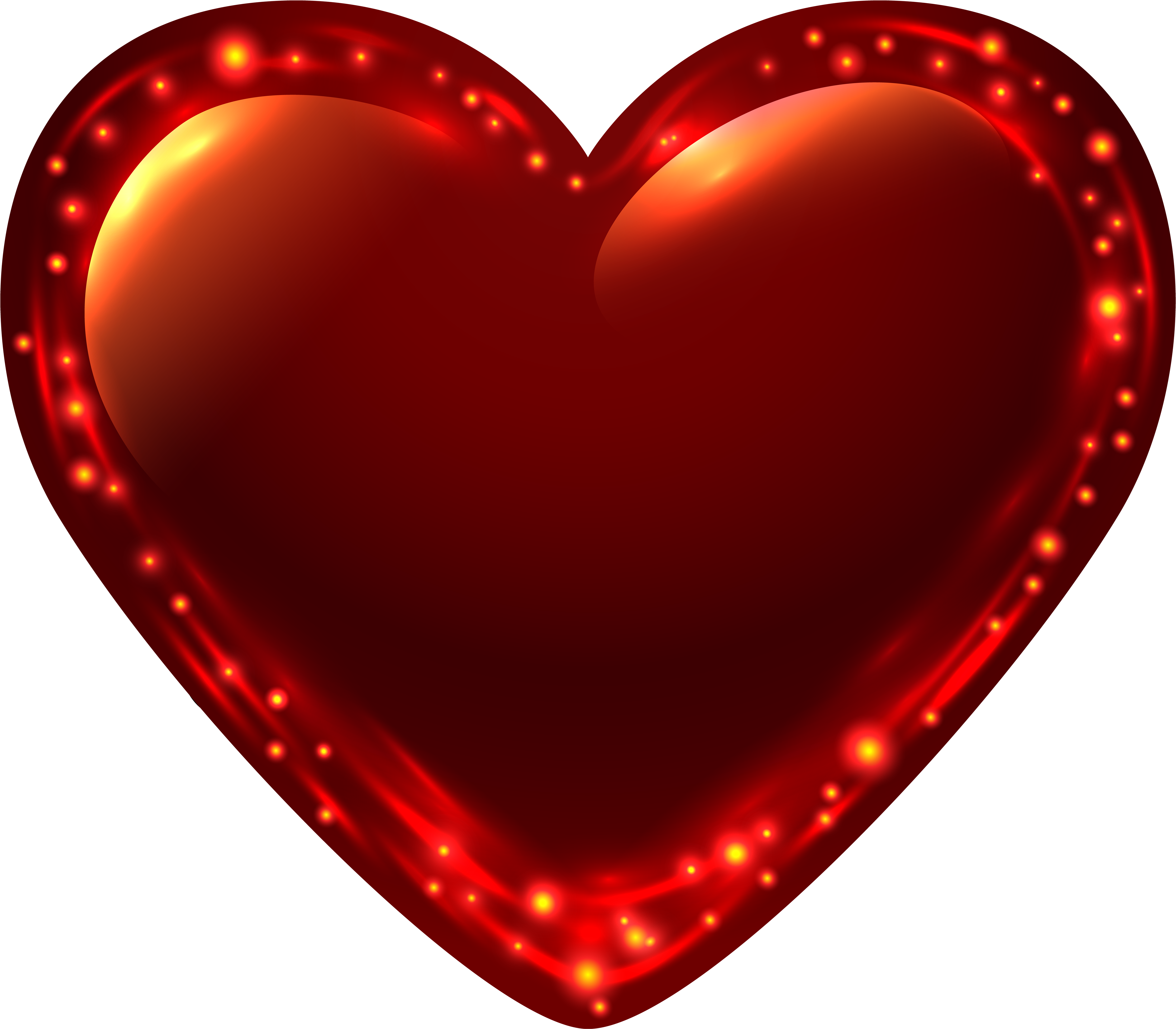 Fiery Glowing Heart Png Clip Art Image - Transparent Background Heart Png (5000x4367), Png Download