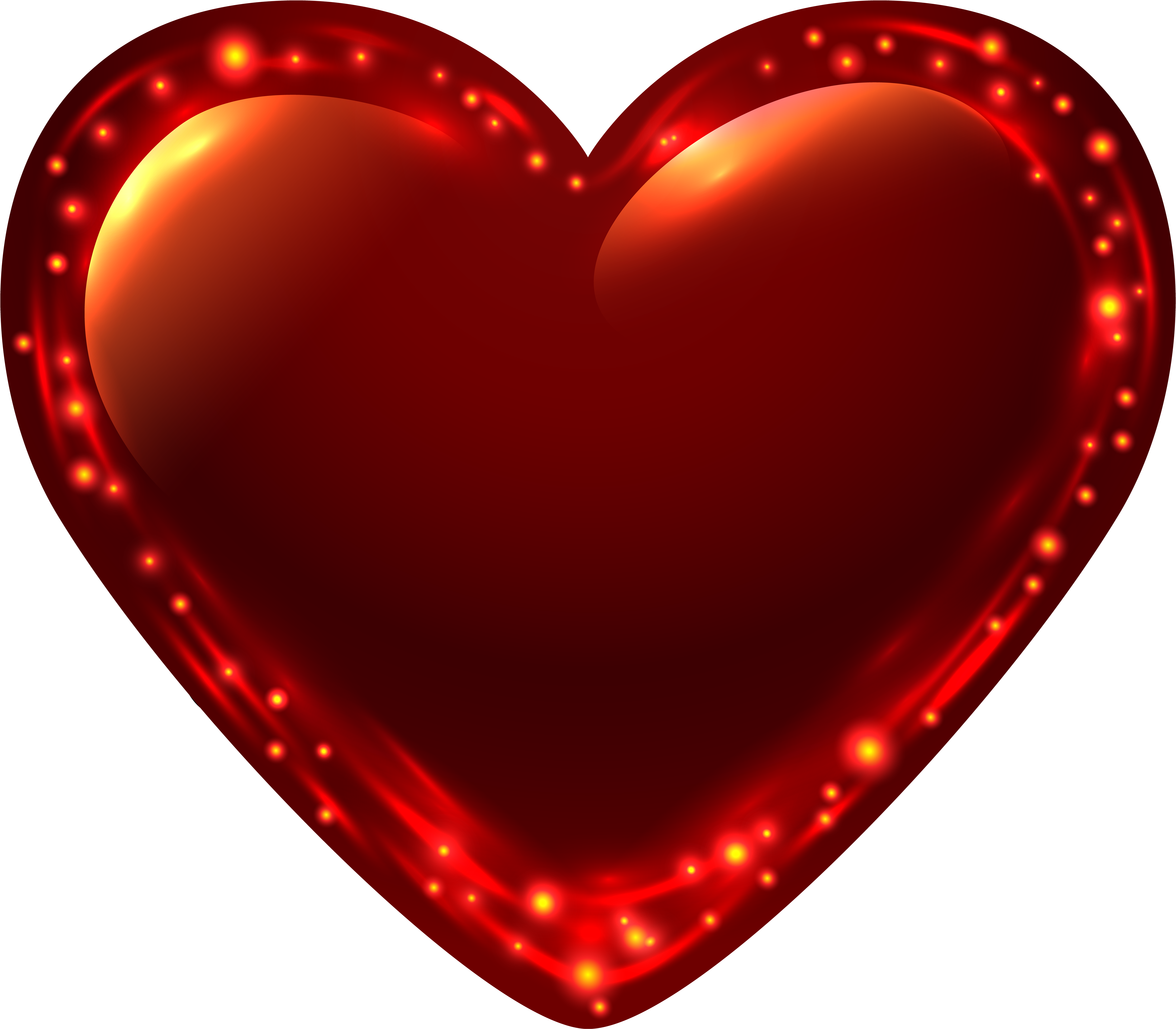 Download Fiery Glowing Heart Png Clip Art Image - Transparent