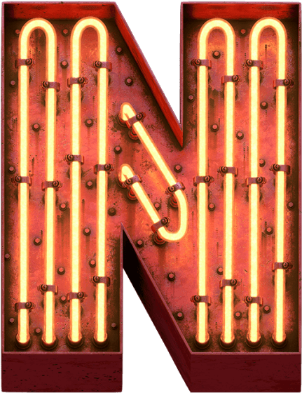 Red Neon Font - Wood Clipart (595x595), Png Download