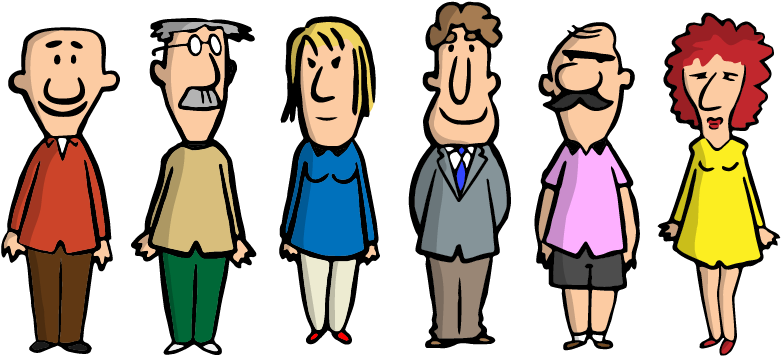 European People Png - Cartoon People Transparent Png Clipart (801x401), Png Download