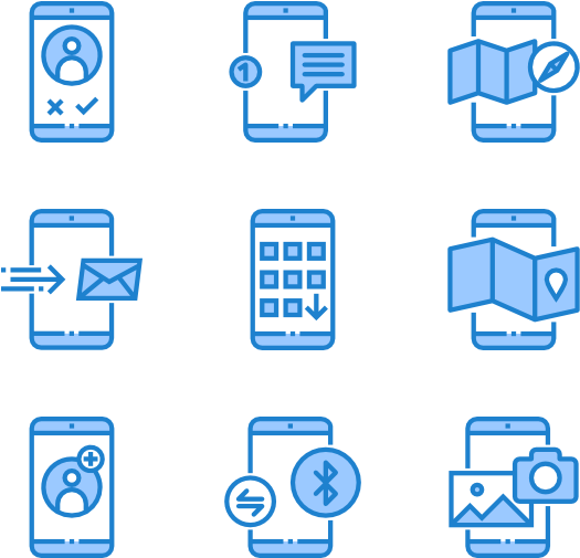 View Individual Icons Of Cell Phone Clipart (600x564), Png Download