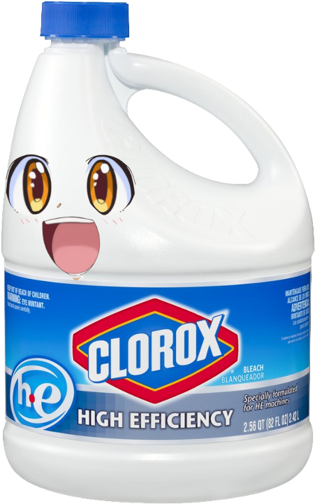 Clorox Bleach With Anime Faces - Clorox Bleach Anime Clipart (900x900), Png Download