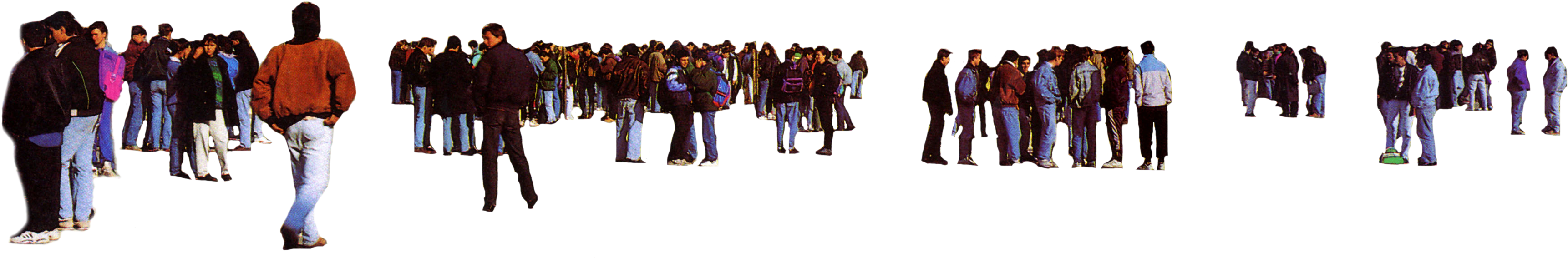 3447 X 1575 78 4 - Crowd Of People Walking Png Clipart (3447x1575), Png Download