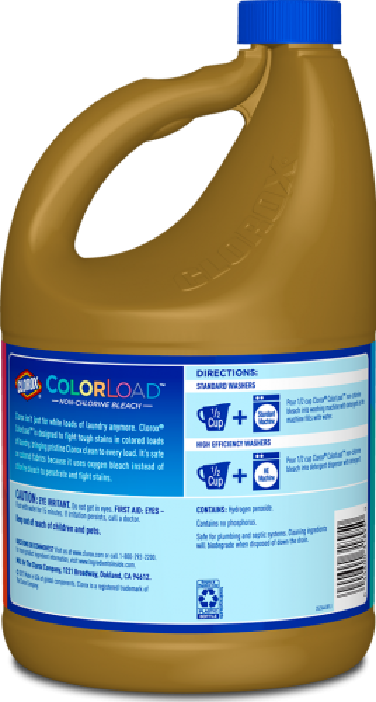 Clorox® Colorload® Non Chlorine Bleach Cleans Your - Bottle Clipart (536x1000), Png Download