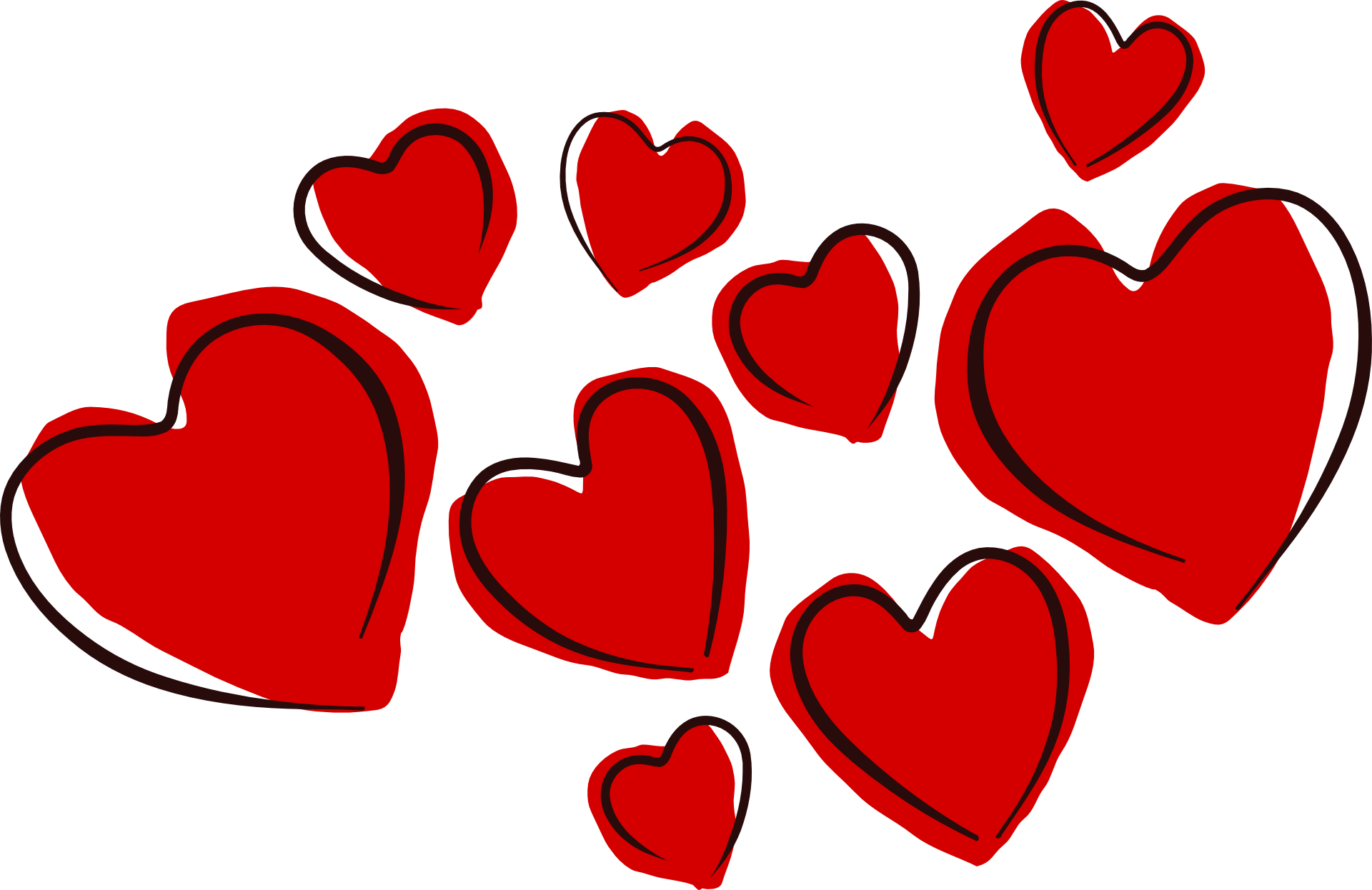 San Valentine Png - Valentines Day Heart Clip Art Transparent Png (960x623), Png Download
